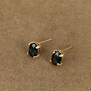 Vintage Dark Blue Sapphires 6x4MM Faceted Oval NOS